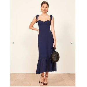 Reformation Nikita Dress Navy